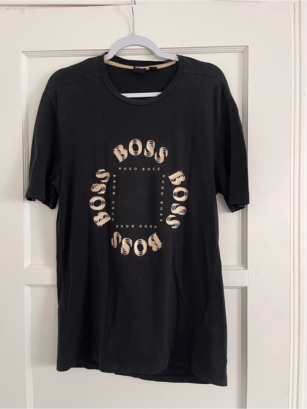 Hugo Boss Black Crewneck Tee with Circular Boss Logo